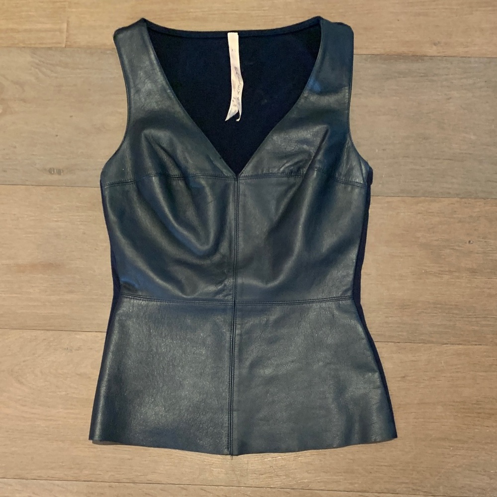 Bailey 44 Black Leather Tank Top